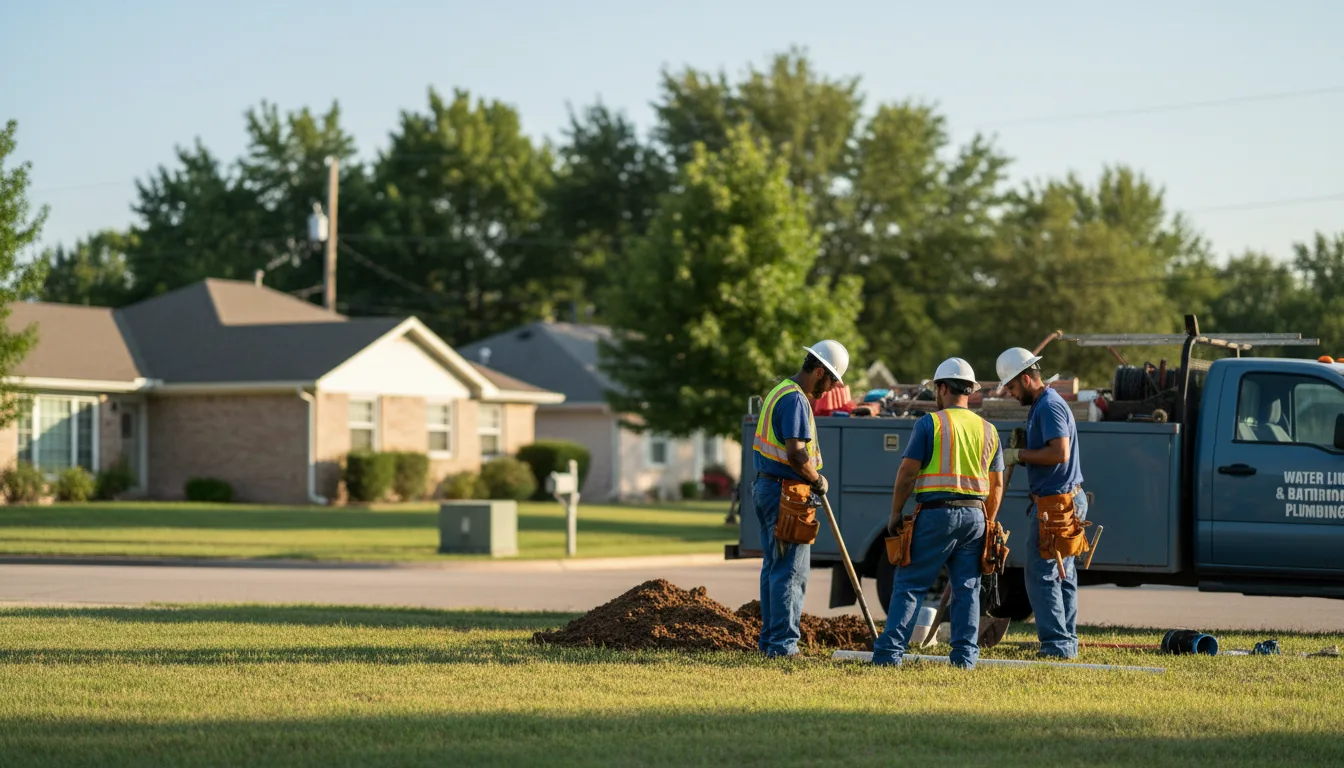 Residential water line and bathroom plumbing service in Butte, ND